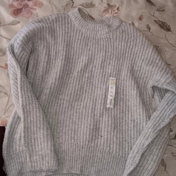 Womens Sonoma Good For Life Chunky Crew Neck sweater gray - Picture 1 of 2